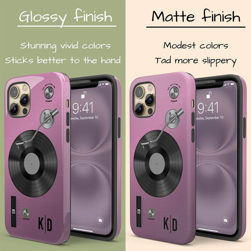 Personalized Classic Vinyl Record Player iPhone Case